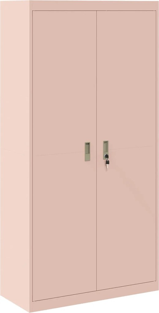 vidaXL Tárolószekrény Rózsaszín 90 x 40 x 180 cm Acél