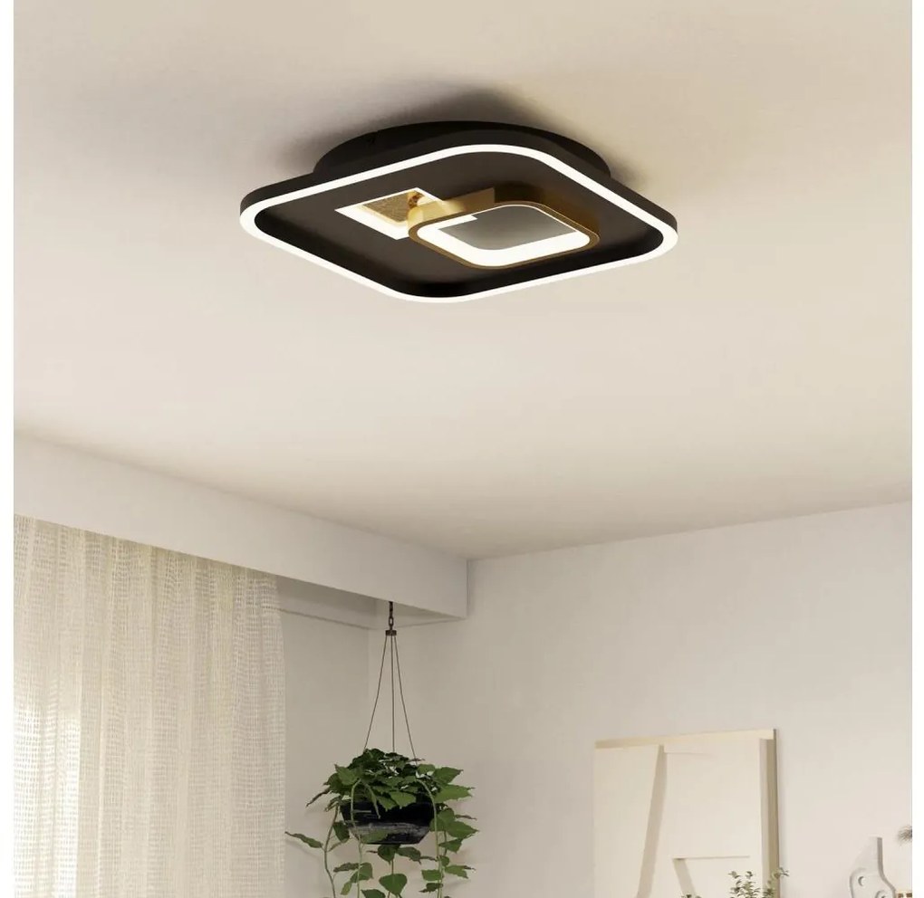 Eglo Eglo 901245 - LED Mennyezeti lámpa TIRIOLO LED/16,2W/230V+1xLED/9,2W fekete/arany EG901245
