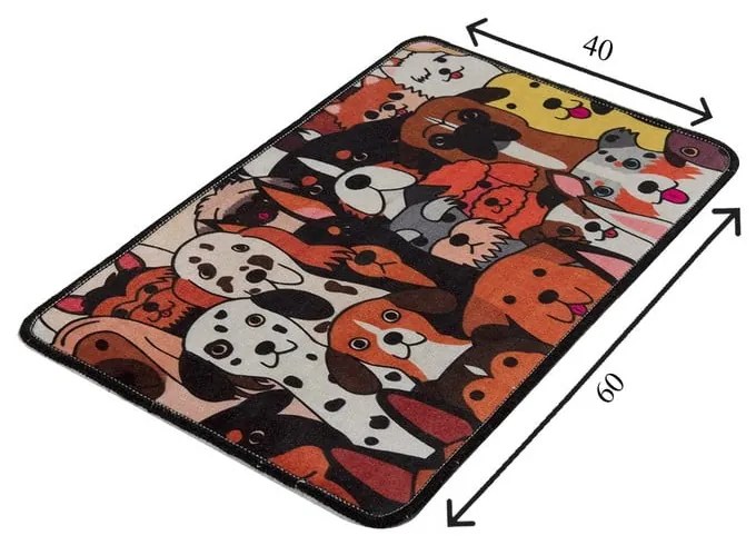 Fürdőszobai kilépő 60x40 cm Dogs - Foutastic