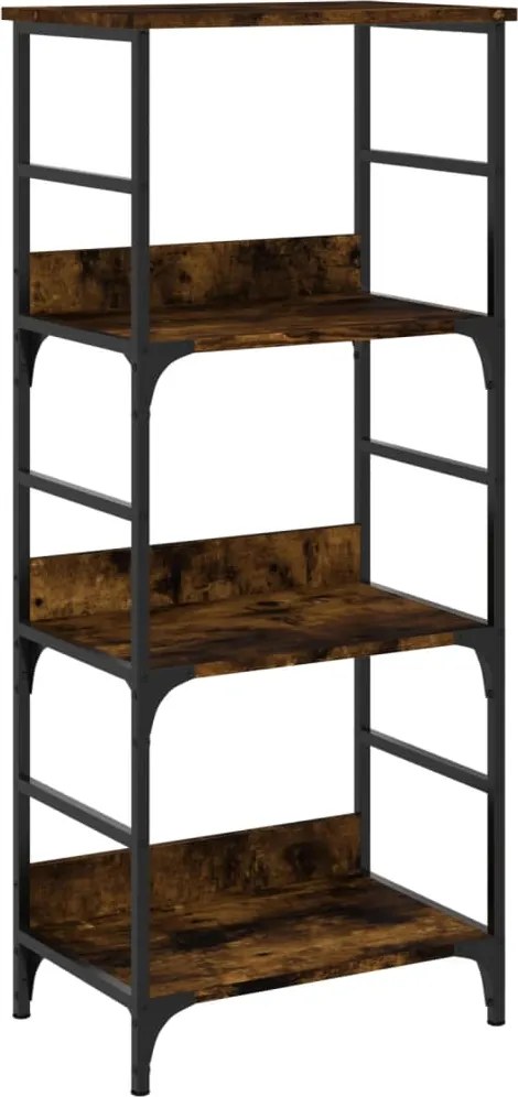 vidaXL füstös tölgy színű szerelt fa könyvespolc 50 x 33 x 117,5 cm