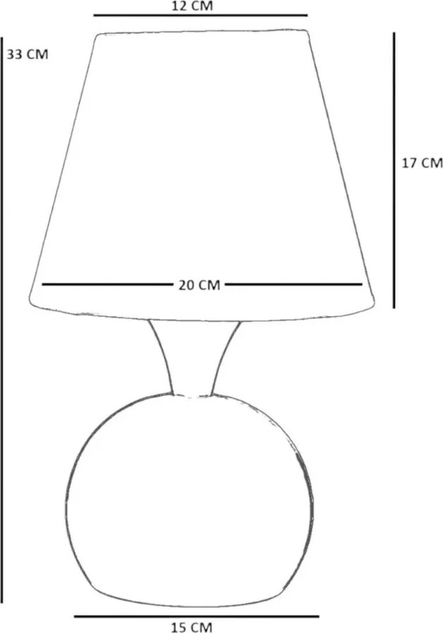 Fém éjjeli lámpa, Ø12 cm – TR534LUN5220