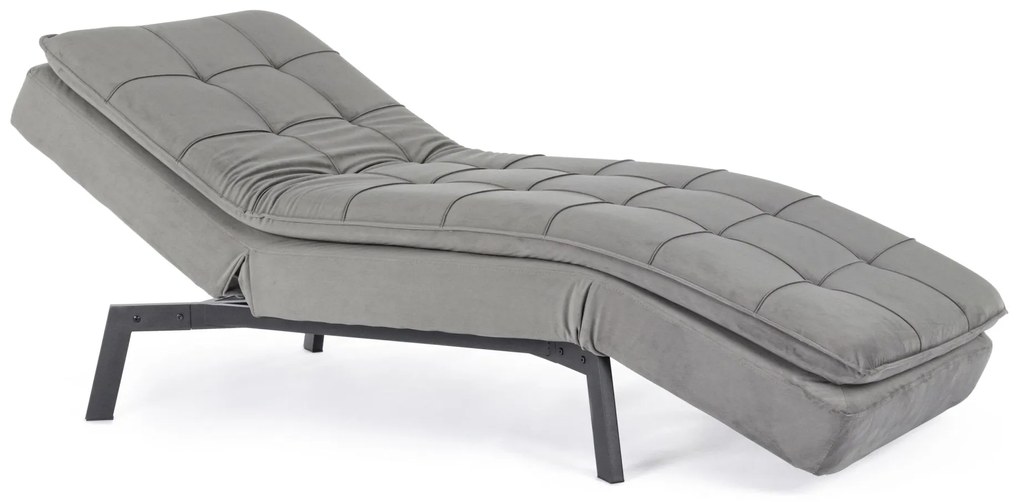 BEA szürke bársony fotelágy