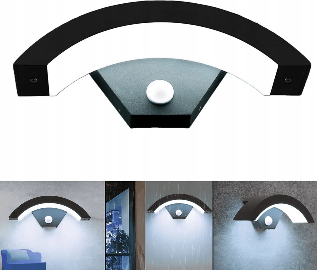 18W Led fali lámpa kültéri homlokzati lámpa Mozgásérzékelő