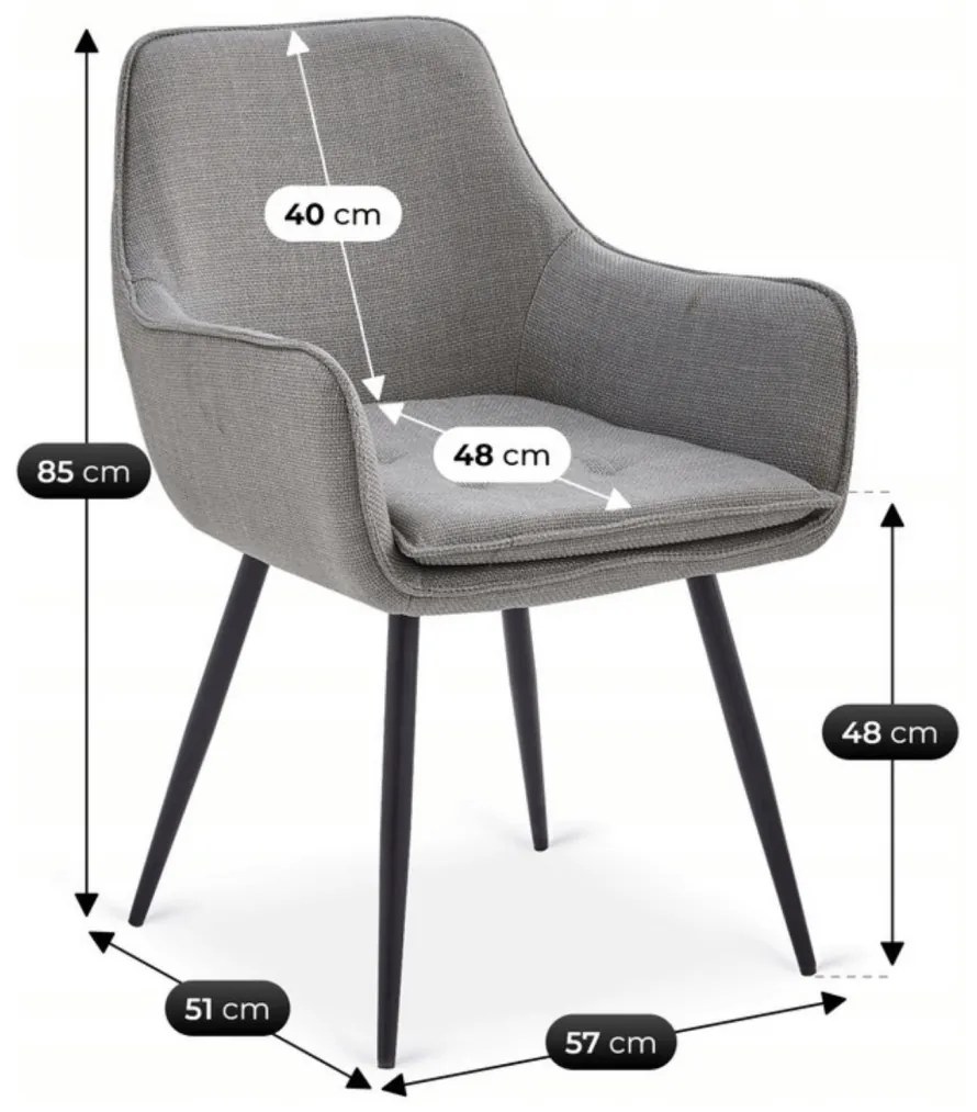 Krzesło EDRICK Szare