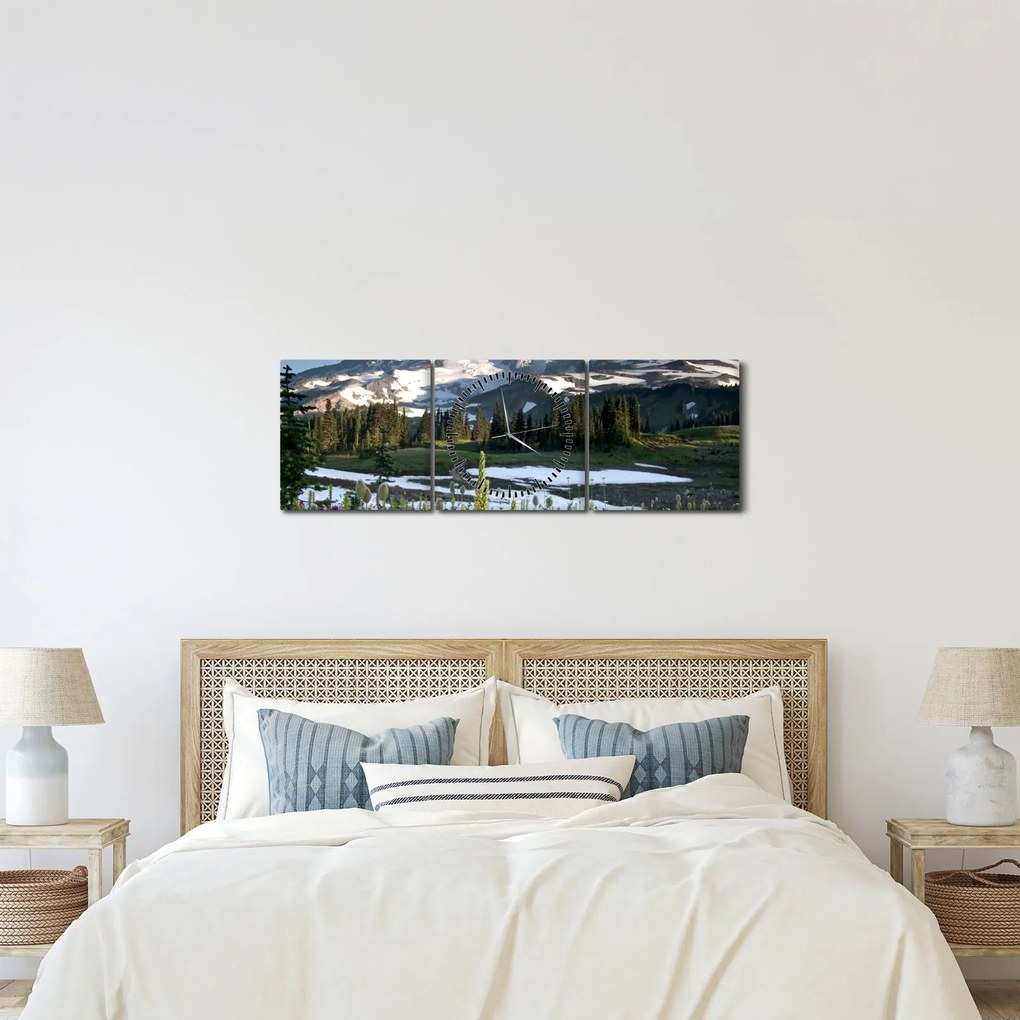 Kép - Mount Rainier (órával) (90x30 cm)