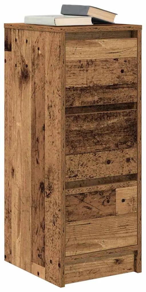 antik fa színű szerelt fa tálalószekrény 29,5x34x76 cm