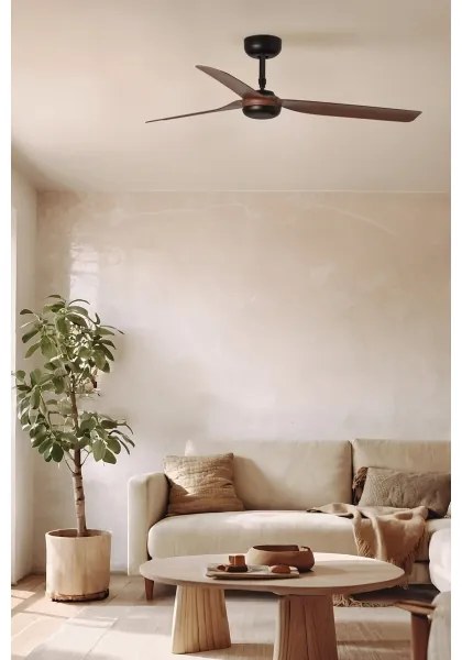 FARO 33817WT-Mennyezeti ventilátor PUNT M barna/fekete átm. 132 cm WT+ távirányítás