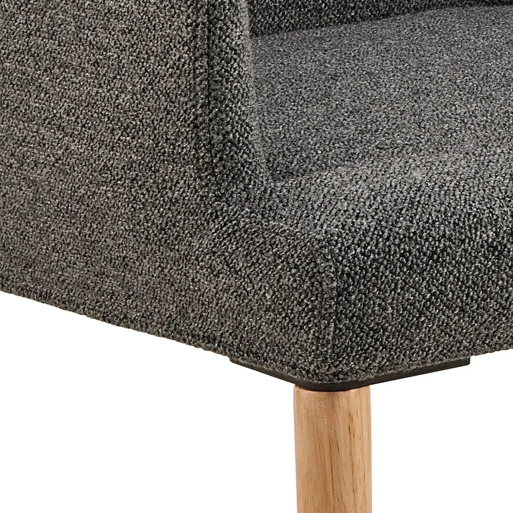 Szürke kárpitozott karfás étkezőfotel Zoe – Actona