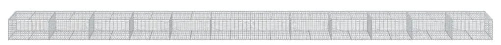horganyzott vas gabion kosár fedéllel 1200 x 100 x 50 cm