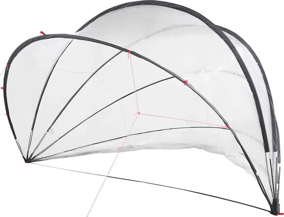 vidaXL Medence kupola Átlátszó 500 x 500 x 236 cm PVC