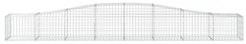 25 db íves horganyzott vas gabion kosár 400x50x40/60 cm