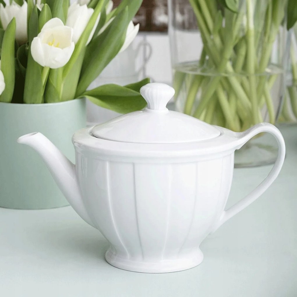 Teás/kávés kancsó Octavia fehér Ćmielów