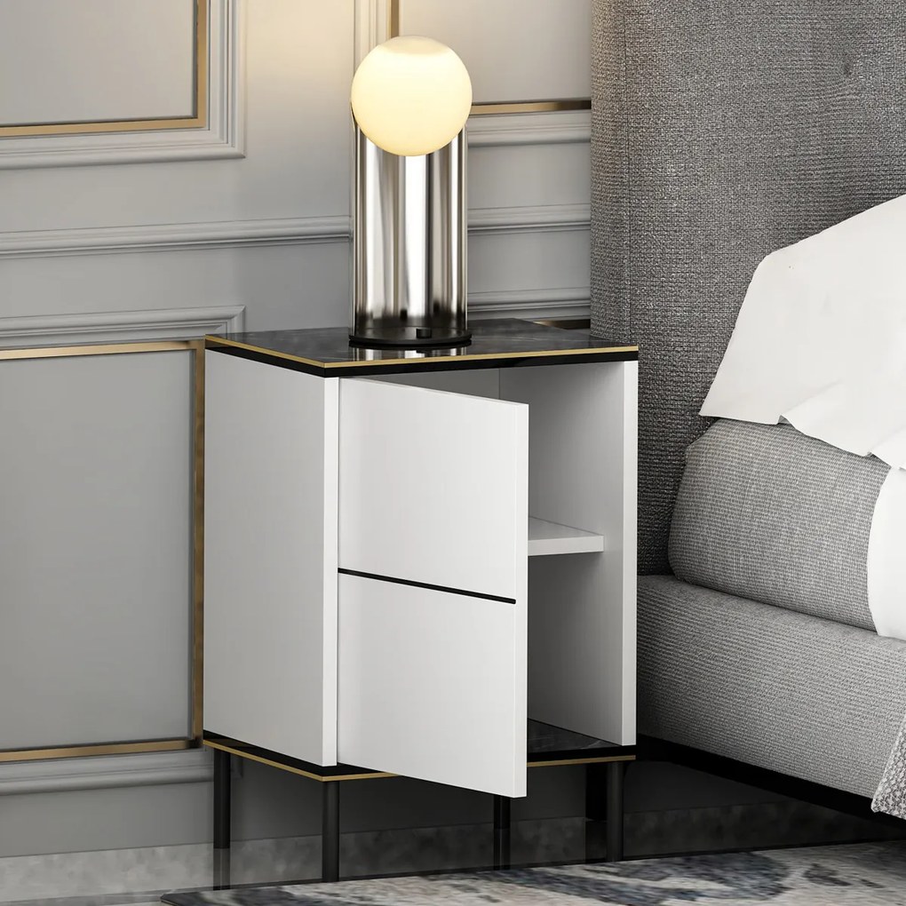 Imaj White Marble éjjeliszekrény