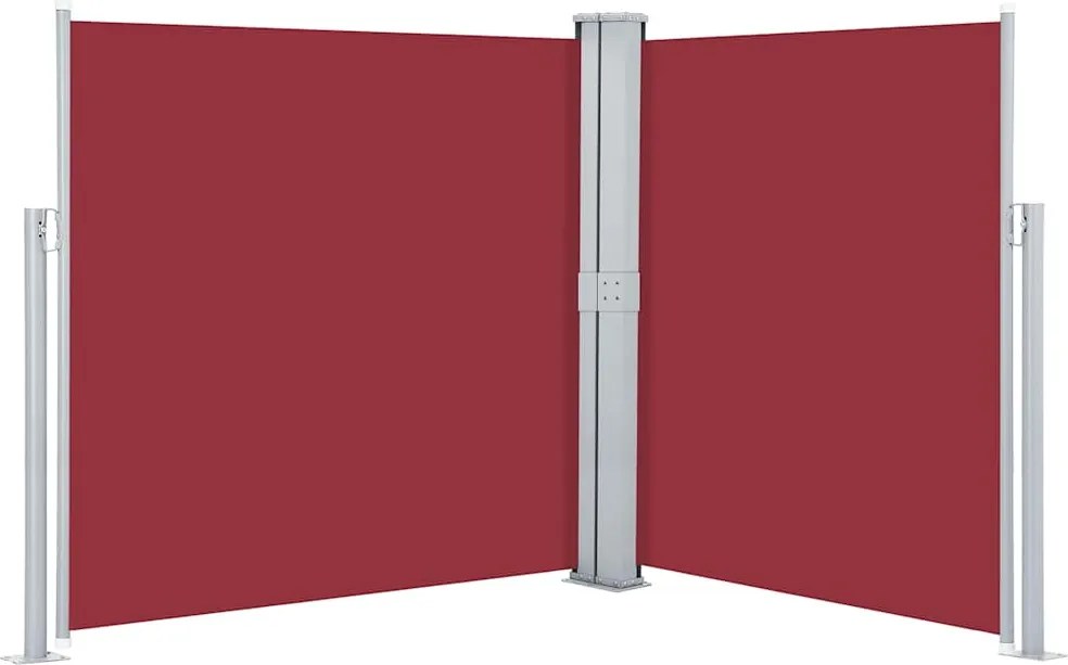 vidaXL piros behúzható oldalsó napellenző 140 x 600 cm
