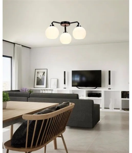 Felületre szerelhető csillár CALDERA 3xE27/60W/230V fekete