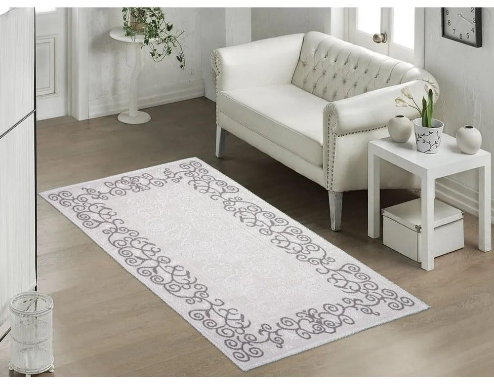 Orchidea sötétbézs pamut szőnyeg, 80 x 200 cm - Vitaus