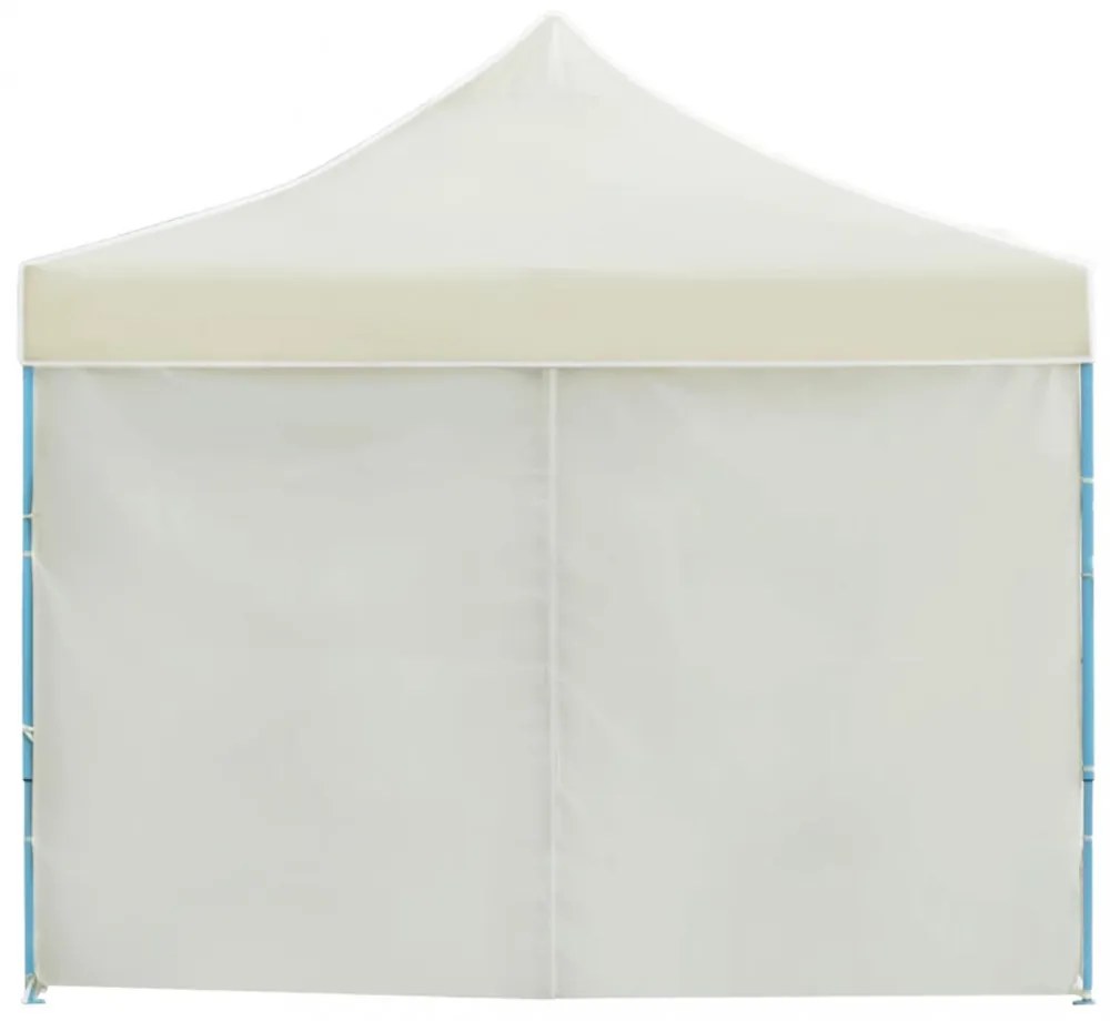 krémszínű összecsukható rendezvénysátor 8 oldalfallal 870x291x315 cm