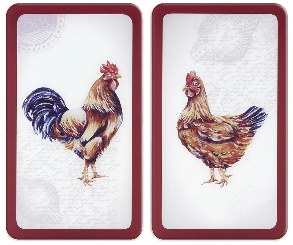 Edzett üveg tűzhely fedőlap szett 2 db-os 52x30 cm Farm – Wenko