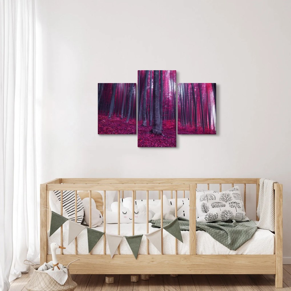 Egy rózsaszín erdő képe (90x60 cm)