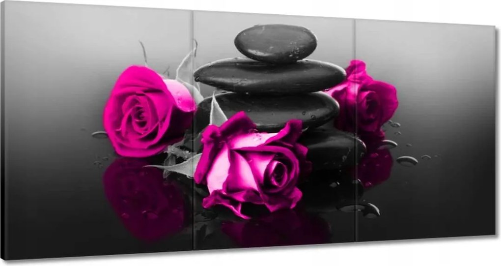Vászonkép 180x90 Rózsaszín rózsa Spa Wellness