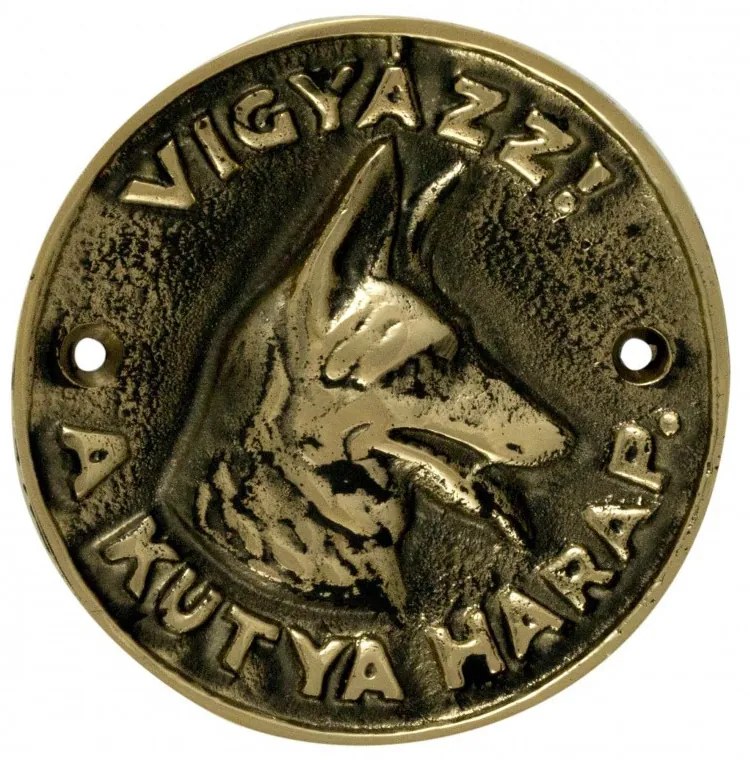 Piktogram Kutya Harap Tábla Réz