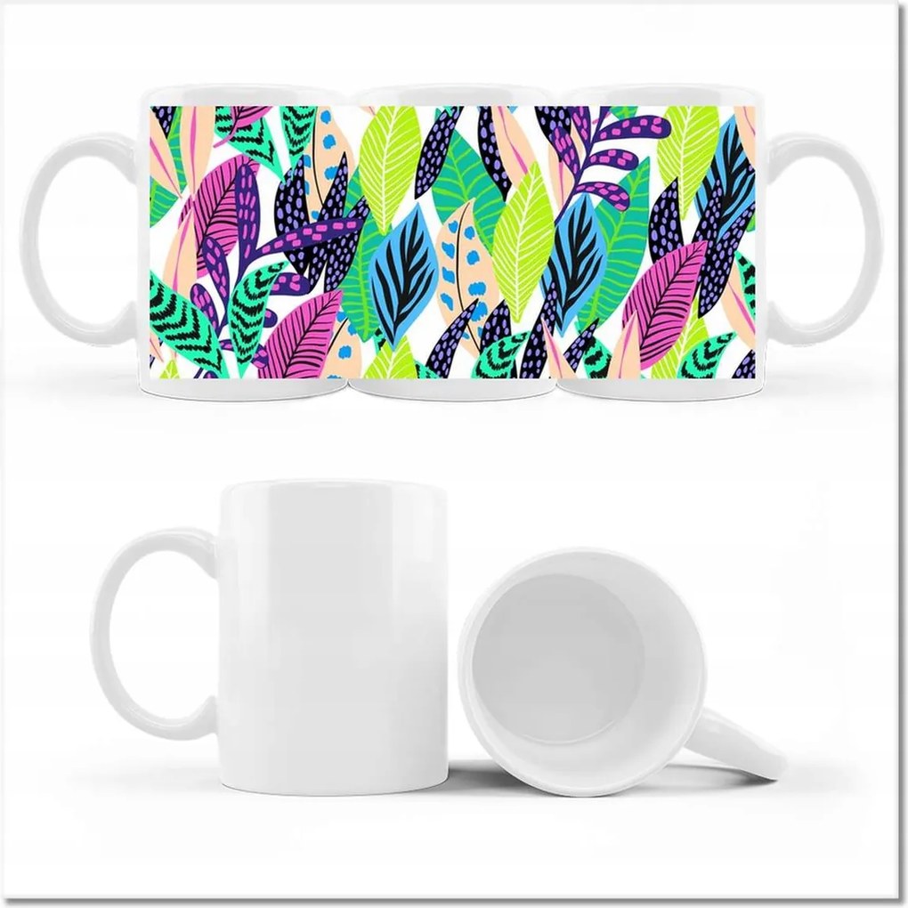 Fotó bögre Színes kompozíció Levél