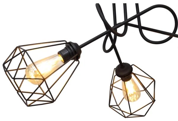 Felületre szerelhető csillár KARO 3xE27/15W/230V fekete