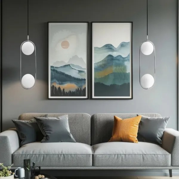 Csillár zsinóron CORDEL 2xG9/28W/230V fényezett króm