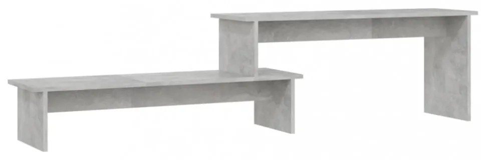 betonszürke szerelt fa TV-szekrény 180 x 30 x 43 cm