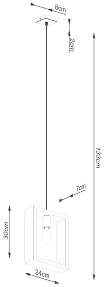 Sollux SL.1310 - Csillár zsinóron ARIES 1xE27/15W/230V bükkfa/bézs