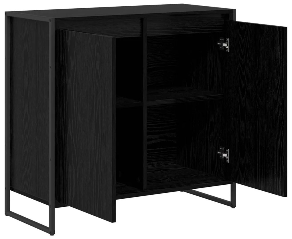 Oldalsó szekrény Fekete tölgy 79 x 36 x 75 cm Faanyag