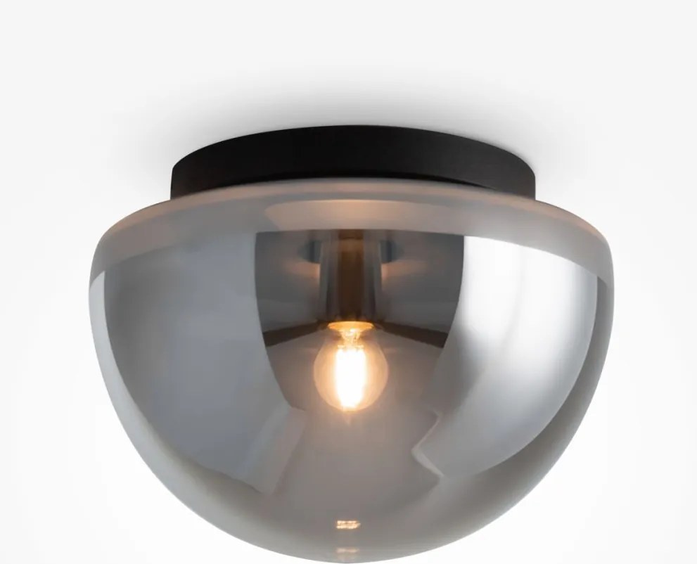 MAYTONI MOD270CL-01B GLASSY Modern Mennyezeti Lámpa Fekete, Füstös E27 IP20