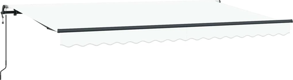 vidaXL Behúzható napellenző Fehér 400 x 200 cm szövet