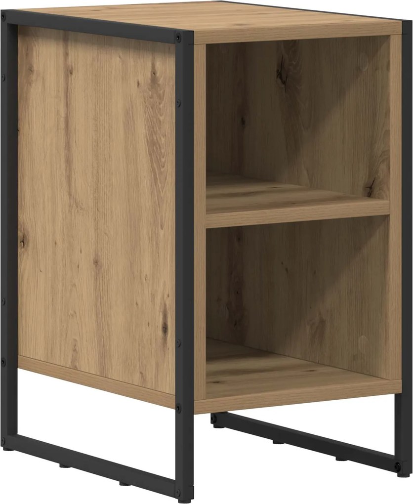 vidaXL Éjjeli asztal Művészi tölgy 39.5 x 30 x 50 cm Faanyag