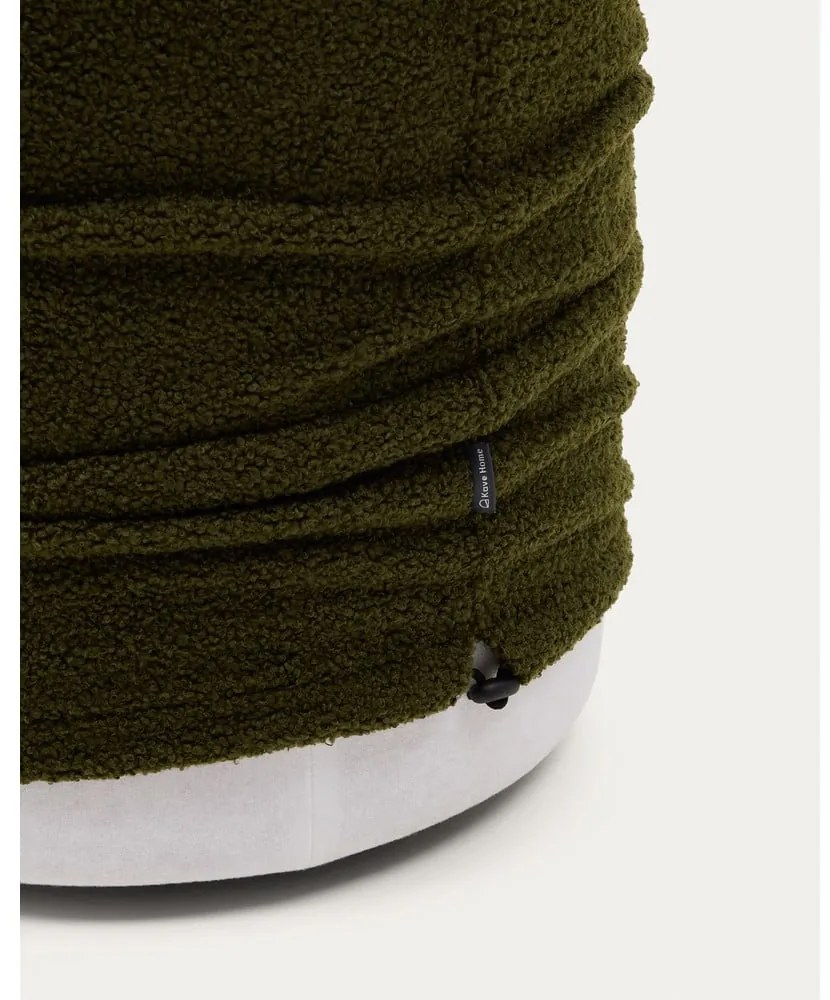 Zöld buklé puff Kaeli – Kave Home