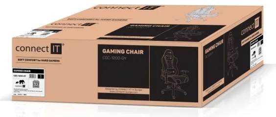 CONNECT IT CGC-1200-GY - Monaco Pro gamer szék szürke/fekete