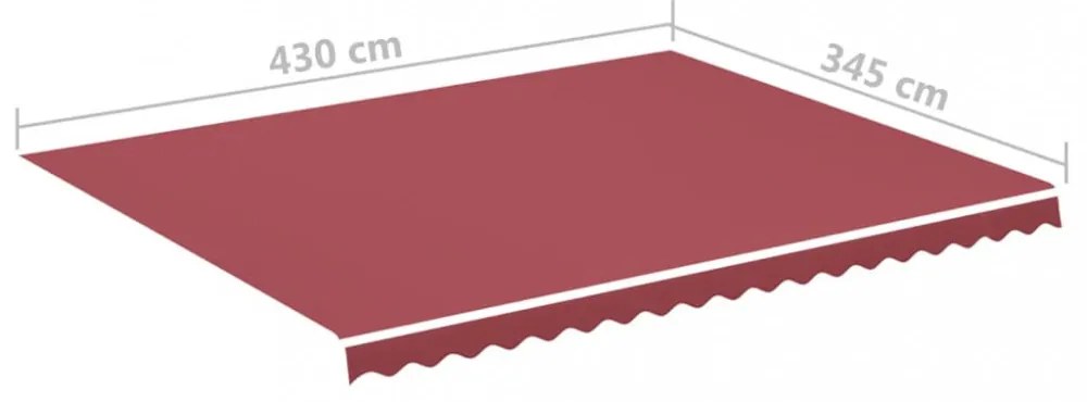 burgundi vörös csere napellenző ponyva 4,5 x 3,5 m