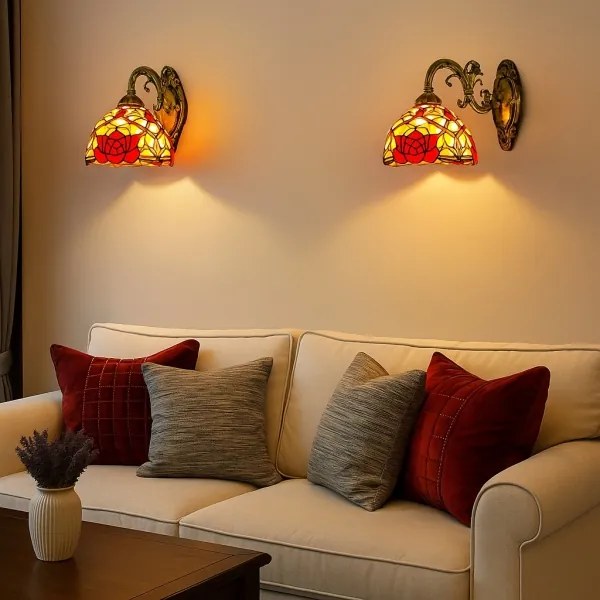 Brilagi - Tiffany vitrázs fali lámpa GARLAN 1xE27/40W/230V