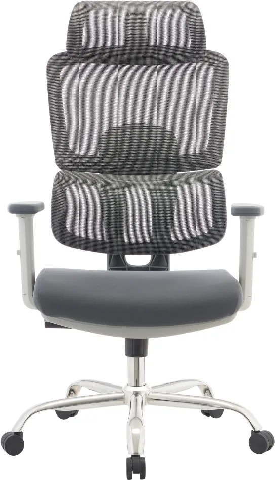 Irodai szék, szürke/króm, teherbírás 150 kg, BYRON