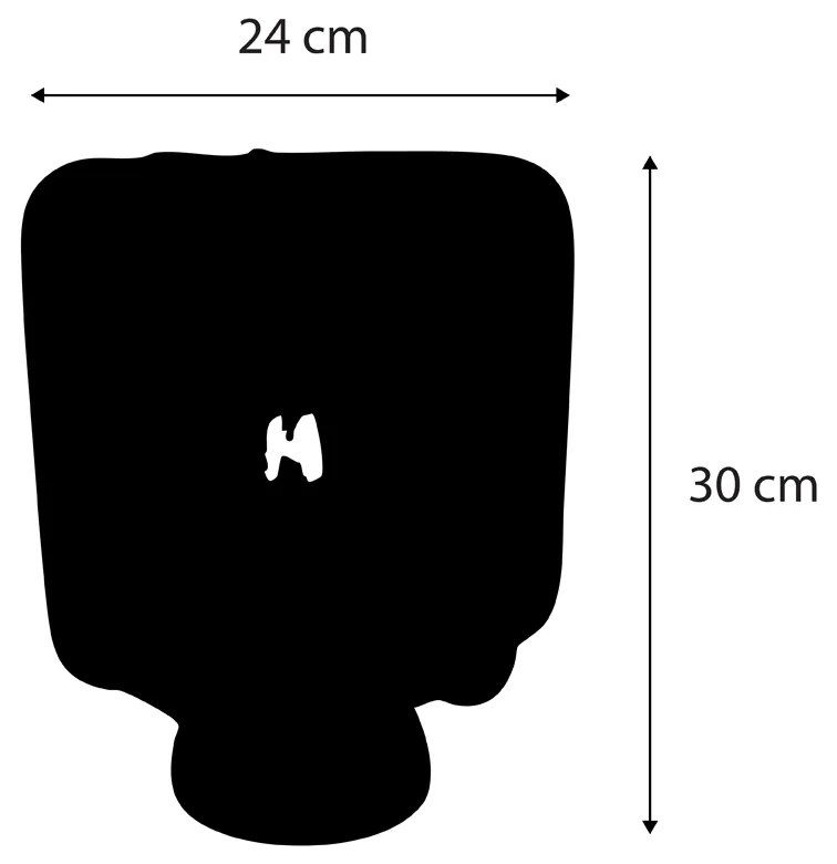 Japandi asztali lámpa fekete, fehér búrával - Nori