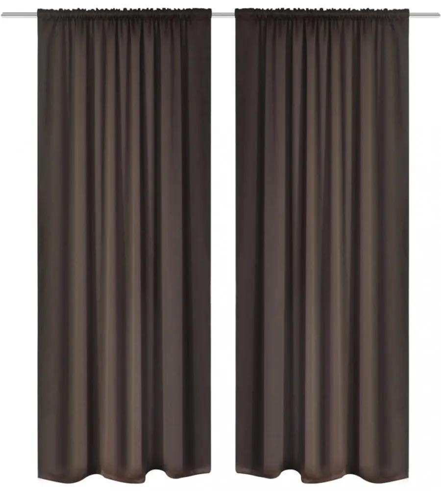 2 db barna lapfüggöny sötétítő függöny135 x 245 cm