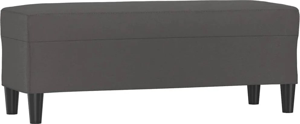 vidaXL szürke műbőr pad 100 x 35 x 41 cm