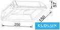 UNIVERSO Gipsz süllyesztett spot lámpatest 2xGU10 Max.35w 250x150x57mm IP20 fehér