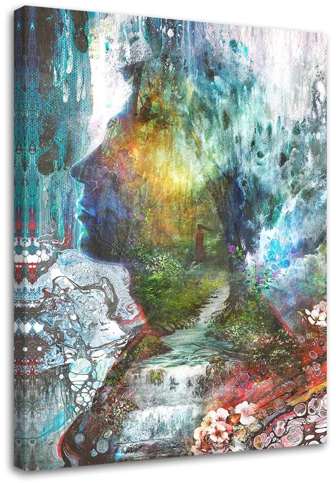 Gario Vászonkép Egy varázslatos alak az erdőben - Barrett Biggers Méret: 70 x 100 cm
