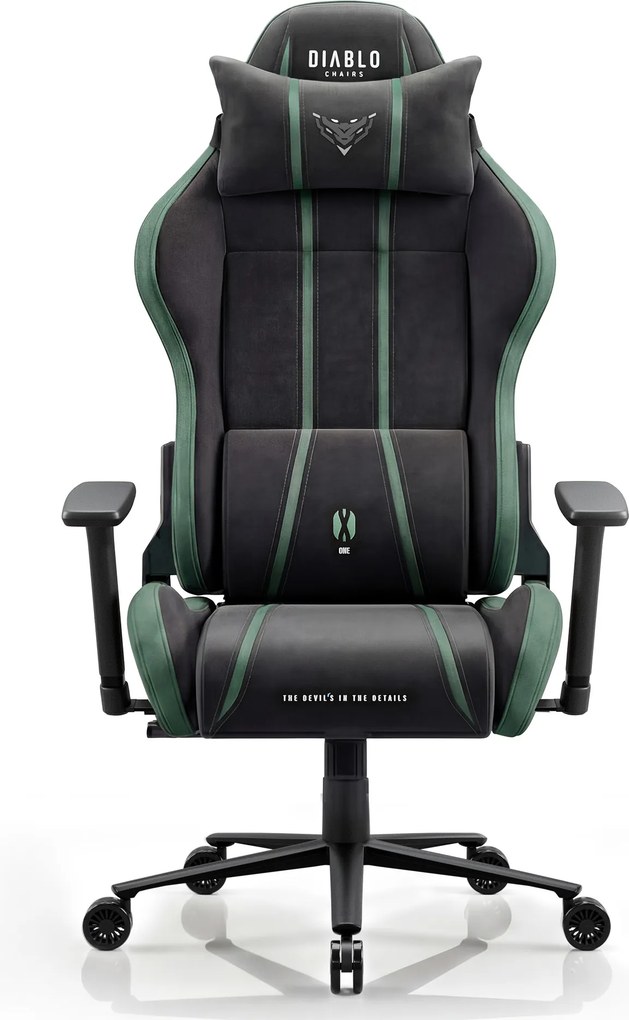 Gamer szék szövet King Size, fekete-zöld: Diablo X-One 2.0 Forest Green