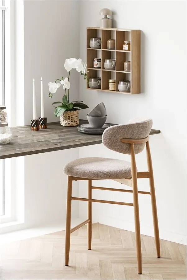 Natúr színű többszintes borovi fenyő fali polc 46 cm Moss – House Nordic