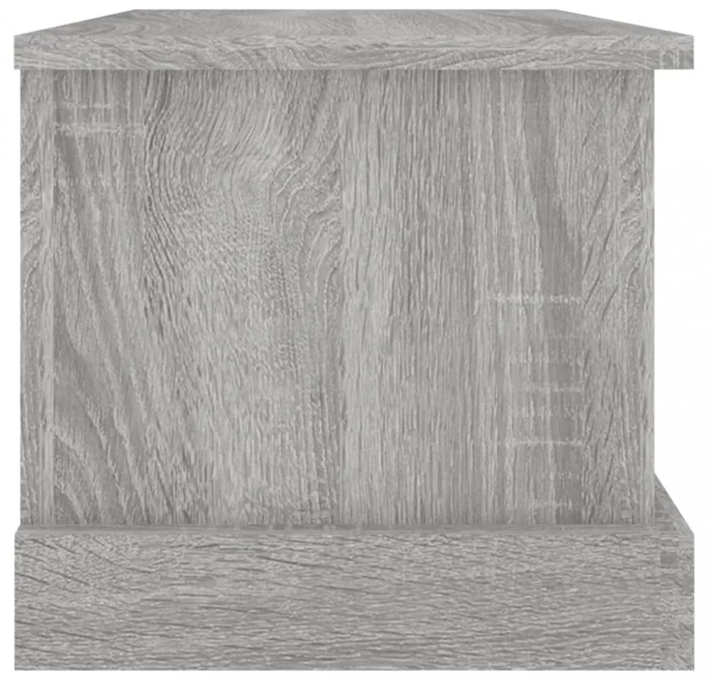 szürke sonoma szerelt fa tárolóláda 50x30x28 cm