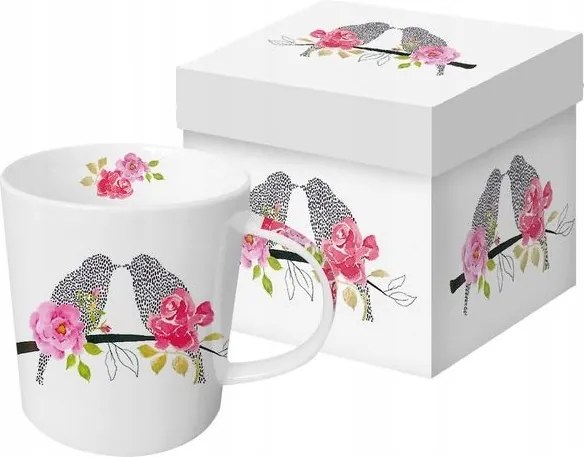 Love Birds Nagy Porcelán Bögre Szerelmes Madarak Valentin Napra