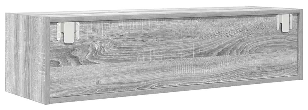 2 db szürke sonoma szerelt fa fali TV-szekrény 100x31x25,5cm