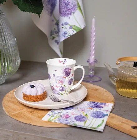 Pllangós tavaszi virágos porcelán bögre 400 ml Flower beauty